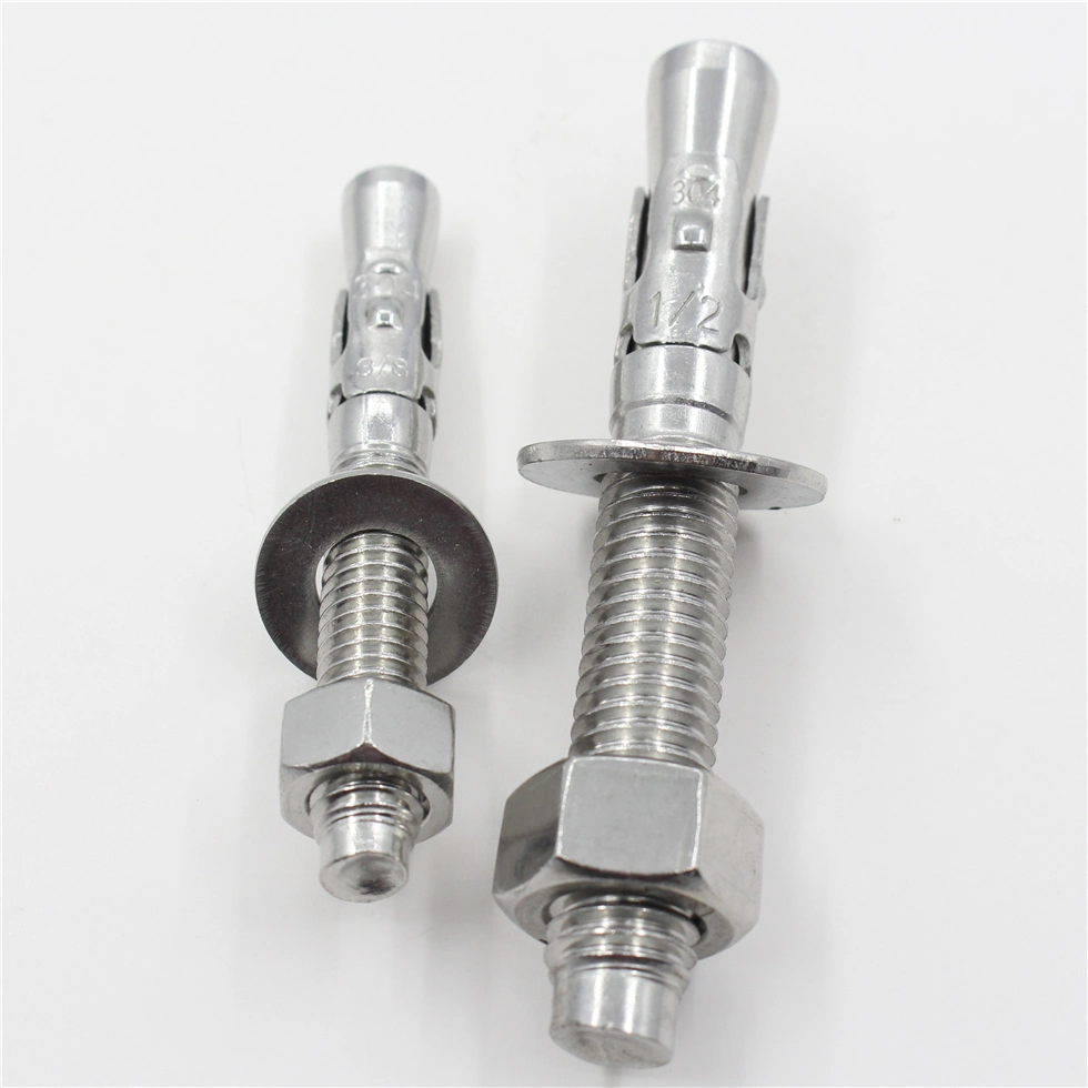 M10 Stainless Steel 304 316 A2 A4 Expansion Rock Concrete Wedge Anchor Bolt Bolt and Nut Wedge Anchor Fastener