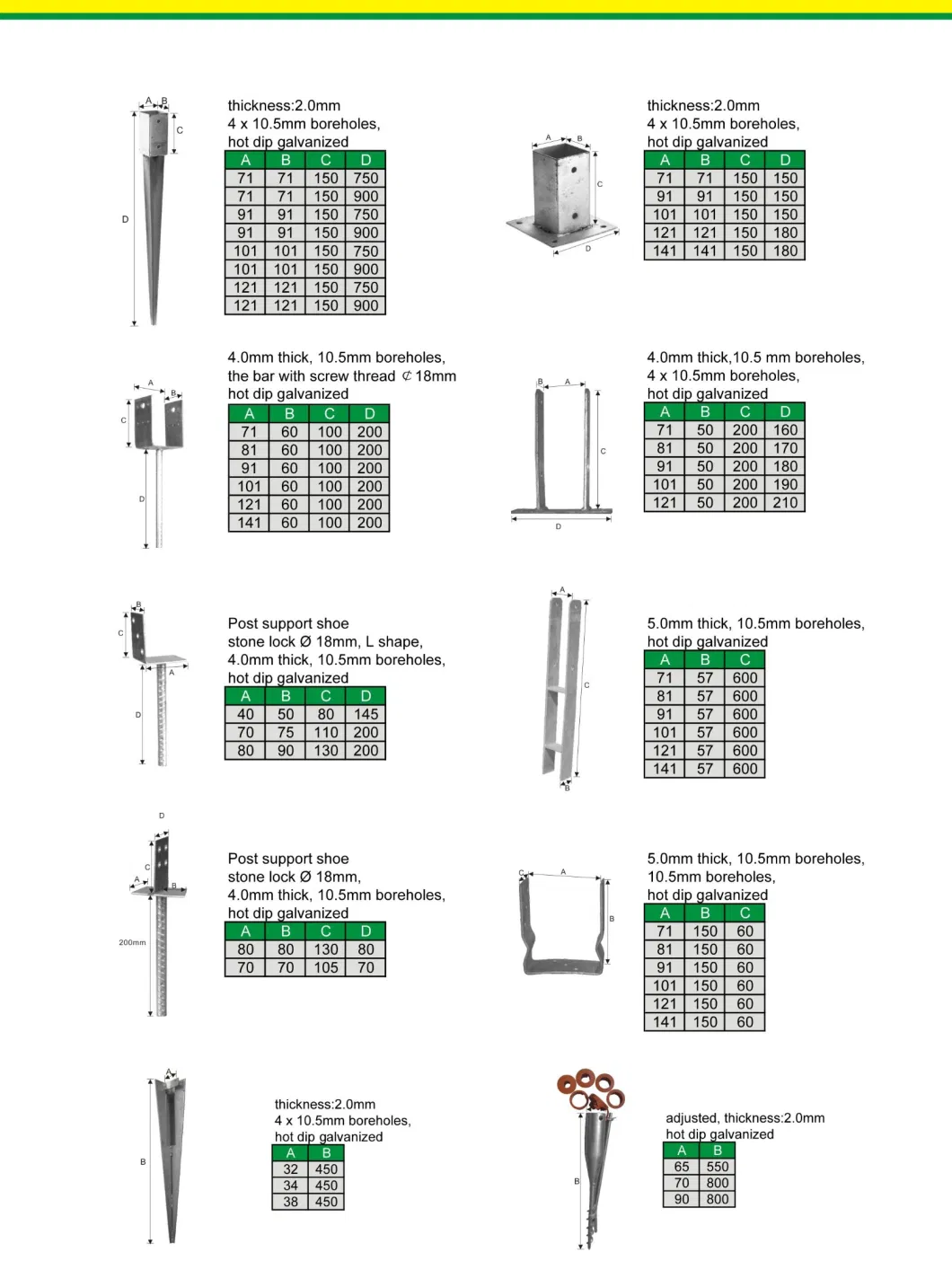 Hot DIP Galvanized Steel Reinforcement Hardware Fence Post Spike Anchor